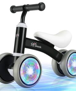Bicicleta de Equilibrio para Bebés con Luces -Negro