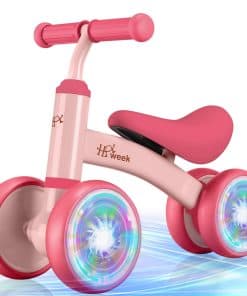HAWEEK Bicicleta de Equilibrio para Bebés con -Rosa Claro
