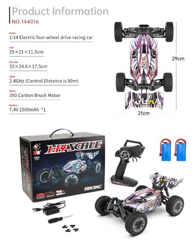 Coche de Control Remoto wltoys 144016, Coche de Carreras RC - Imagen 8
