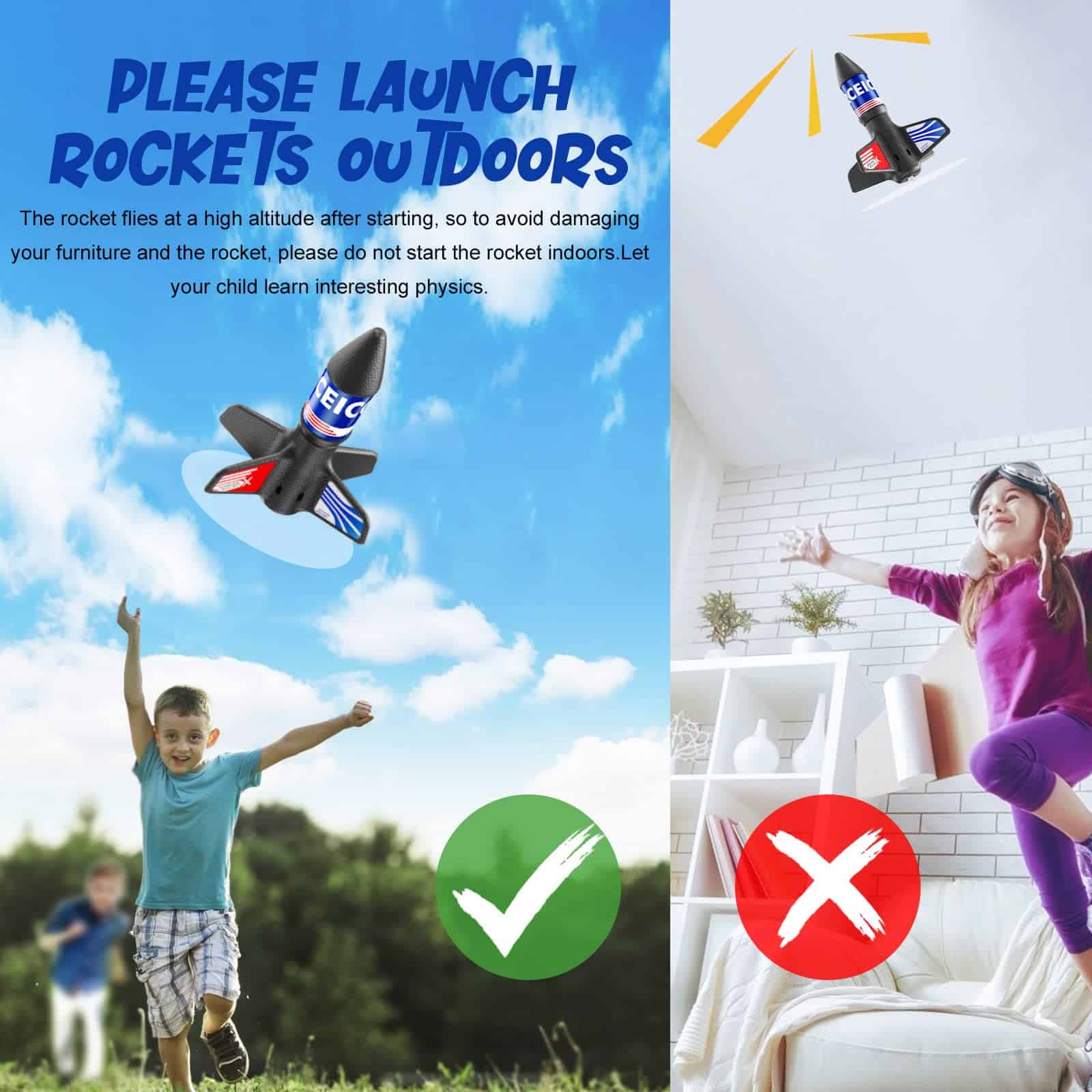 Lanzador de Cohetes para Niños Motorizado Auto Lanzamiento - Imagen 9