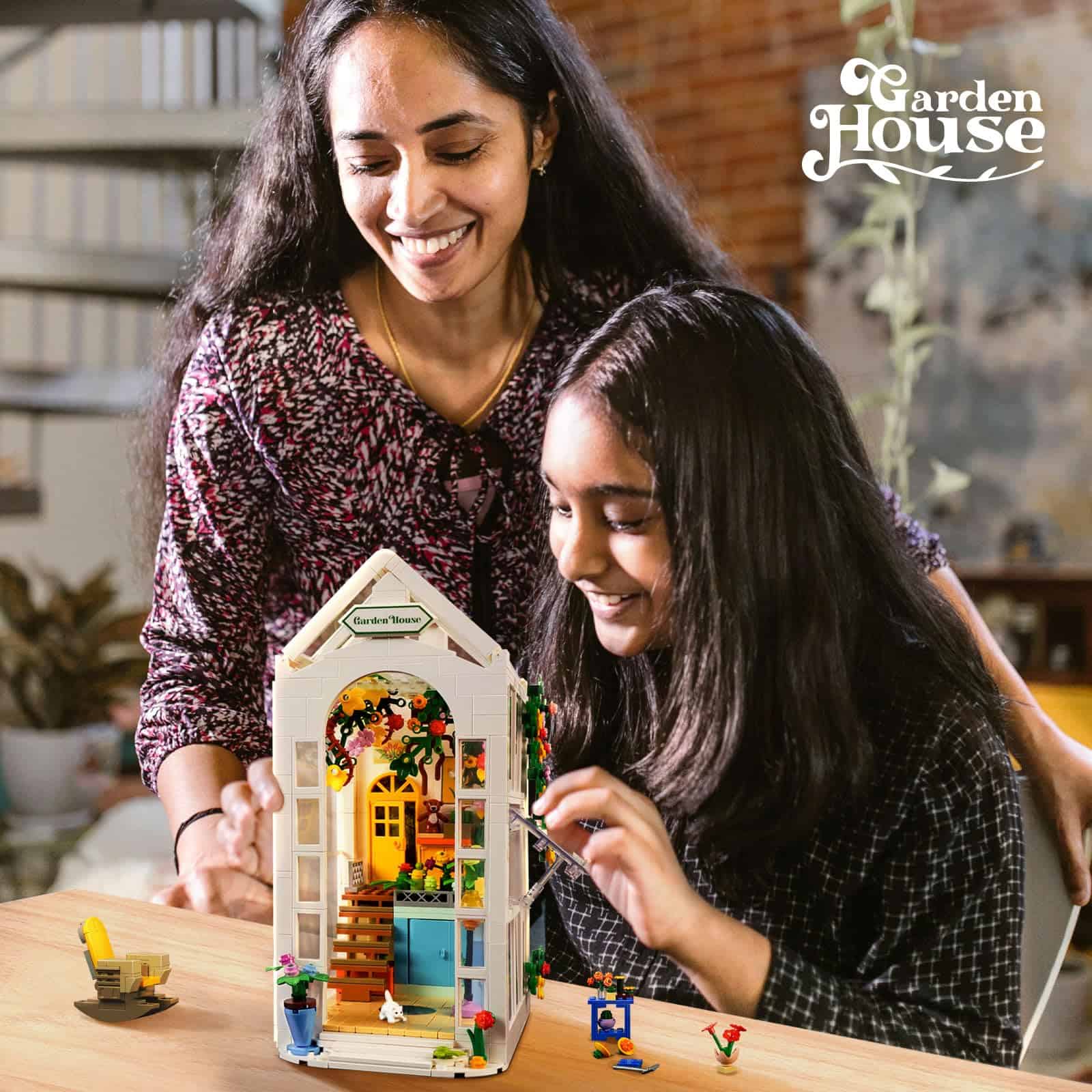 Set de Construcción de Casa de Flores con Luces LED, - Imagen 3