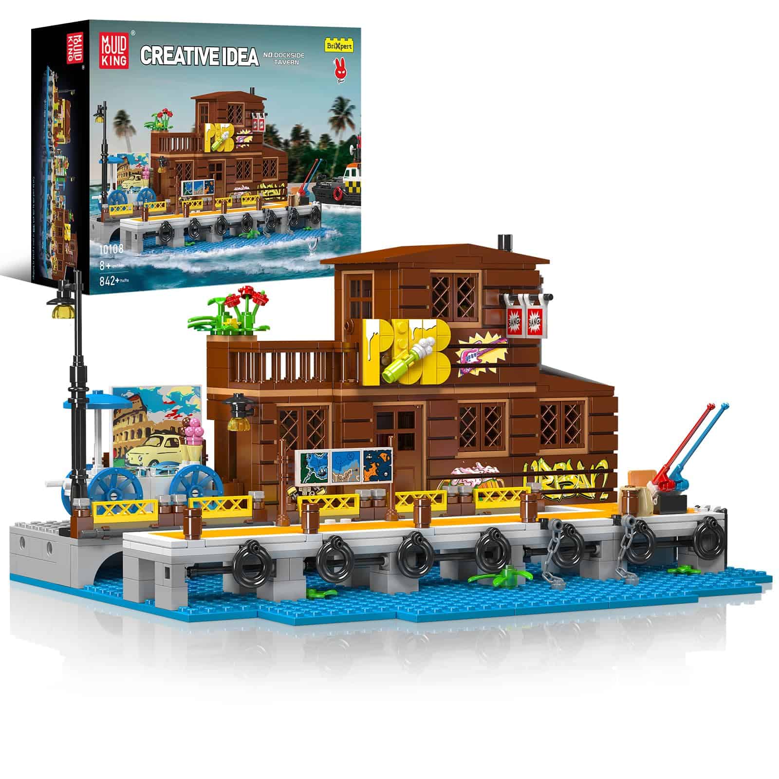 Mould King 10108 Juego de construcción de taberna en el