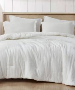 Juego de Edredón Chezmoi Collection Breeze de 3 -Blanco
