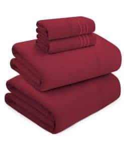 Juego de sábanas de lujo completo Mocassi - -Borgoña