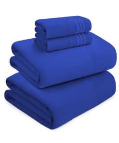 Juego de Sábanas de Lujo Completo Mocassi - -Azul Real