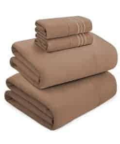 Juego de sábanas Mocassi Luxury King de 4 -Taupe