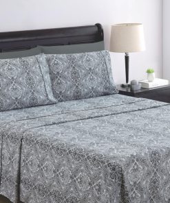 Juego de Sábanas King Size Spirit Linen Home -Gris Oscuro Pa