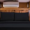 Juego de sábanas de lujo para RV Short -Negro