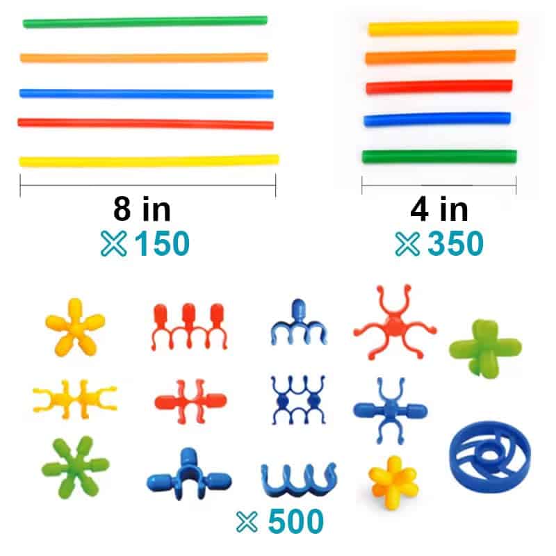 Kit de Construcción de Pajitas Leeray 1000 Pcs - Juguetes - Imagen 8