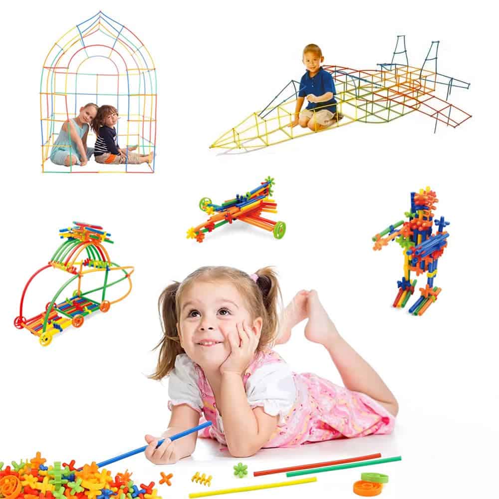 Kit de Construcción de Pajitas Leeray 1000 Pcs - Juguetes