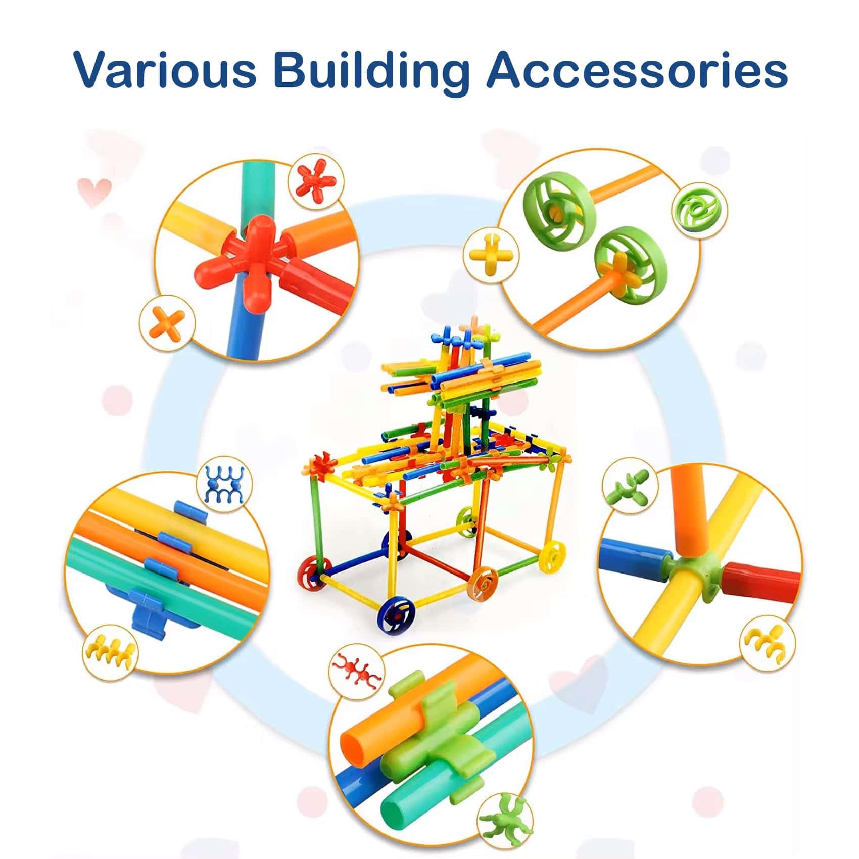 Kit de Construcción de Pajitas Leeray 1000 Pcs - Juguetes - Imagen 3