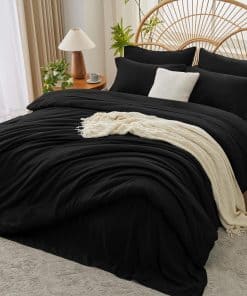 Juego de edredón King Size Cosy Moment - Negro, Juego de 7