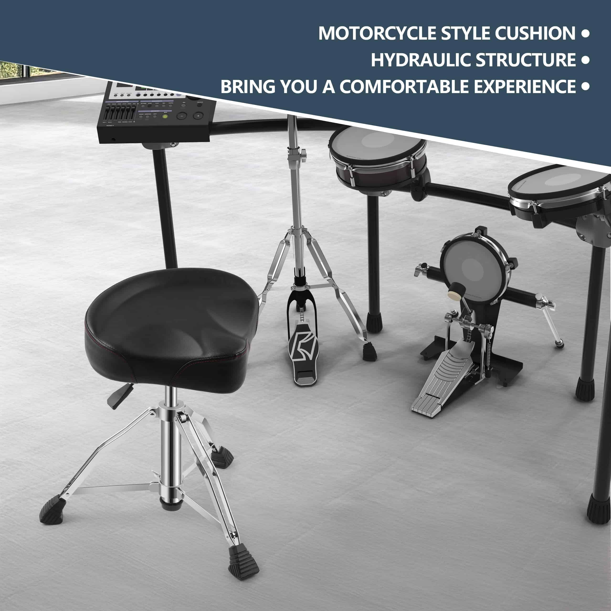 Banqueta de Batería Ramzi, Banqueta de Batería Resistente - Imagen 7
