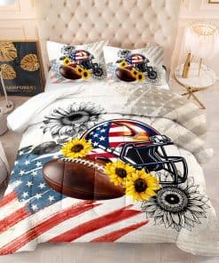 Edredón Estampado de Fútbol Americano DYcolor, 3 piezas