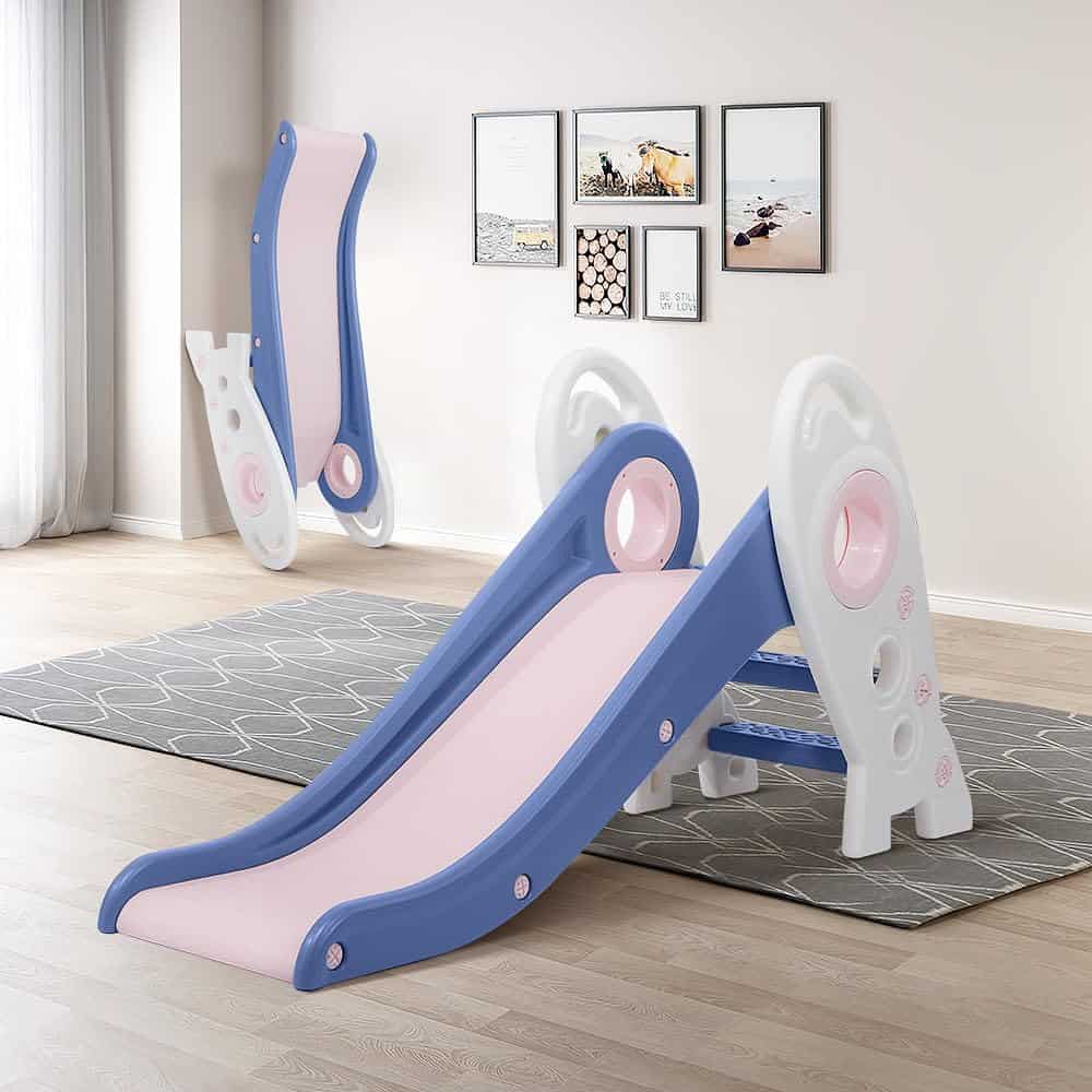 Resbaladilla Plegable para Niños, Fácil de -Rosa