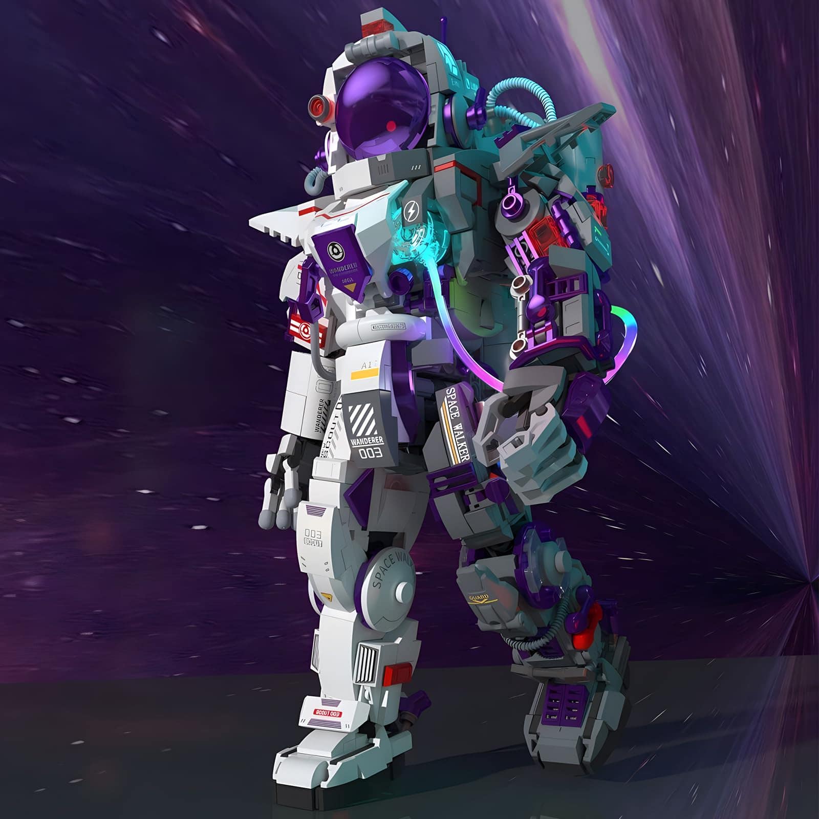 Set de bloques de construcción astronauta espacial CAXIMSY - Imagen 5