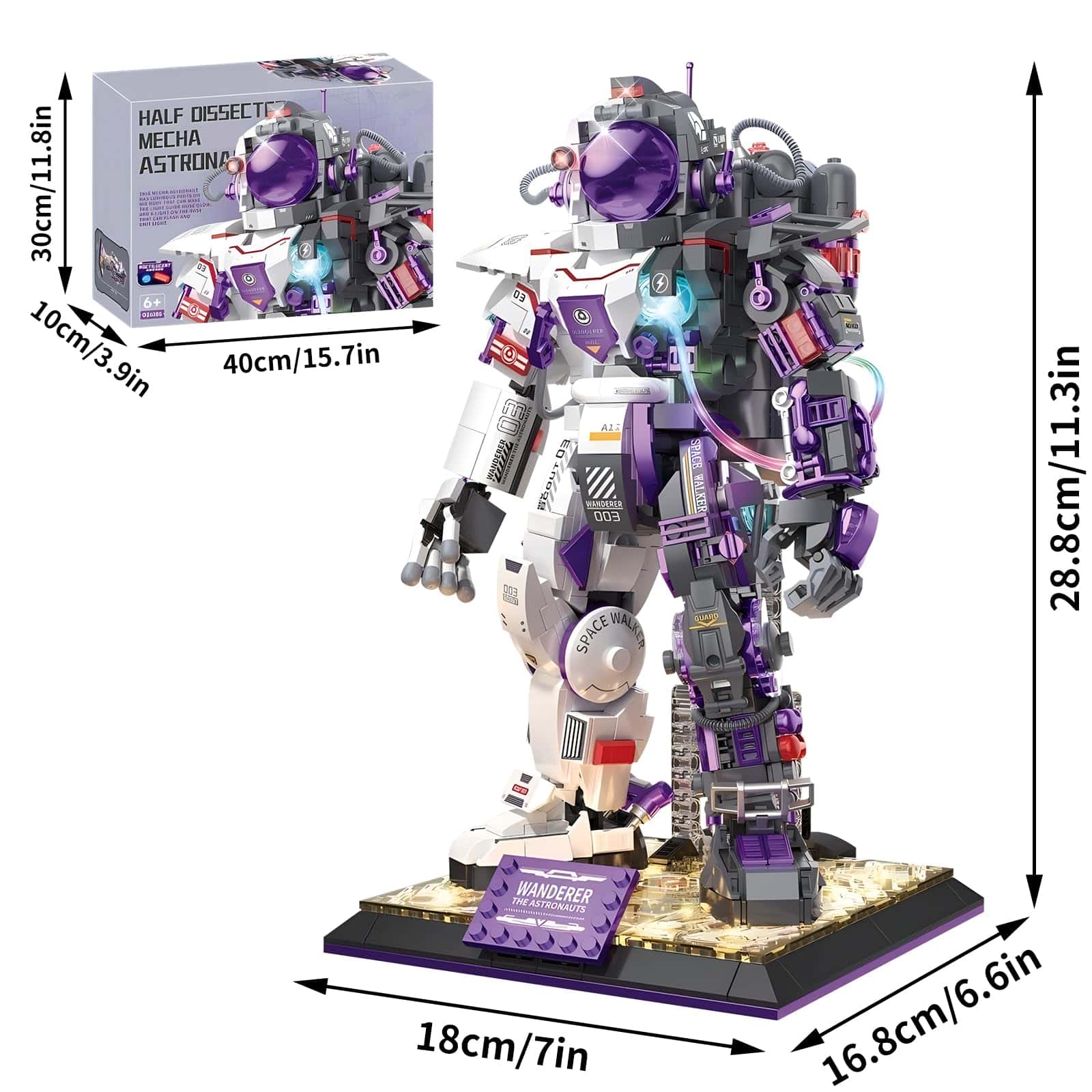 Set de bloques de construcción astronauta espacial CAXIMSY - Imagen 3