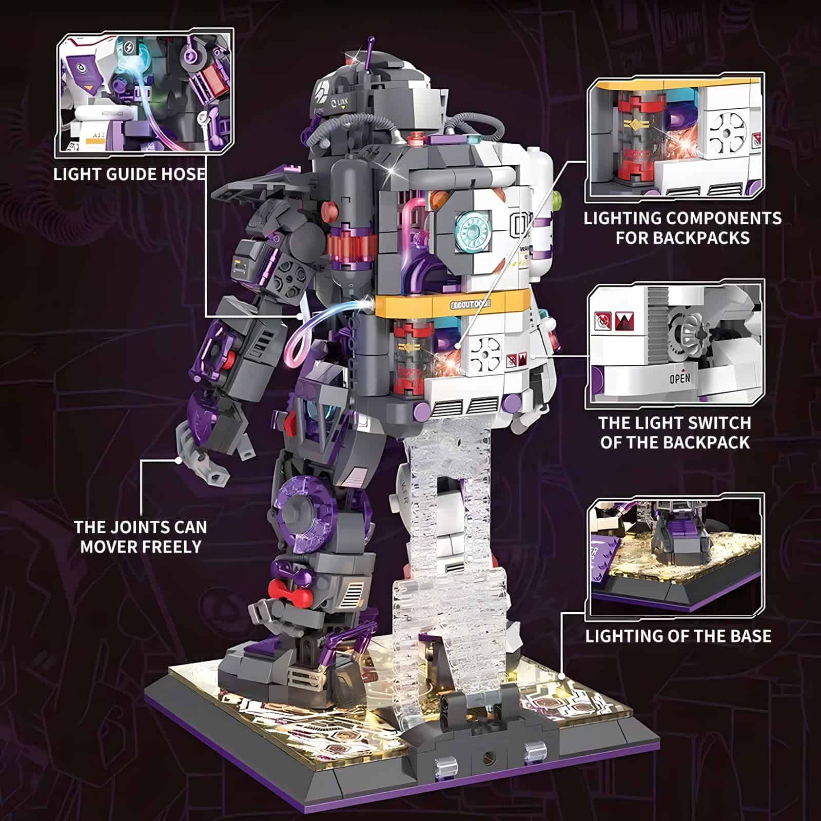 Set de bloques de construcción astronauta espacial CAXIMSY - Imagen 4