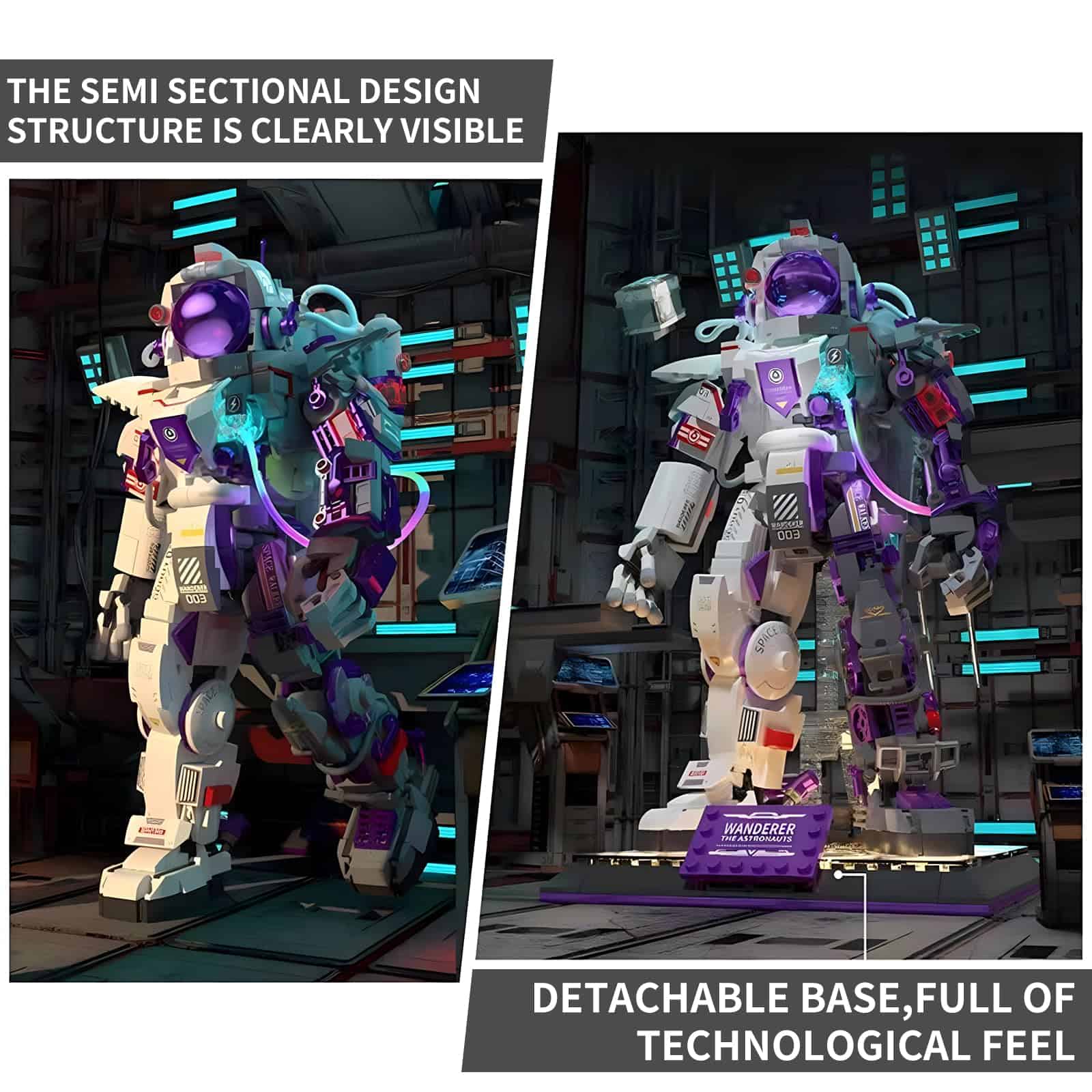 Set de bloques de construcción astronauta espacial CAXIMSY - Imagen 6