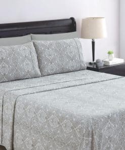 Juego de Sábanas King Size Spirit Linen Home -Gris Claro Pai