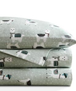 Juego de sábanas de franela Codi Queen -Llama de espuma mari