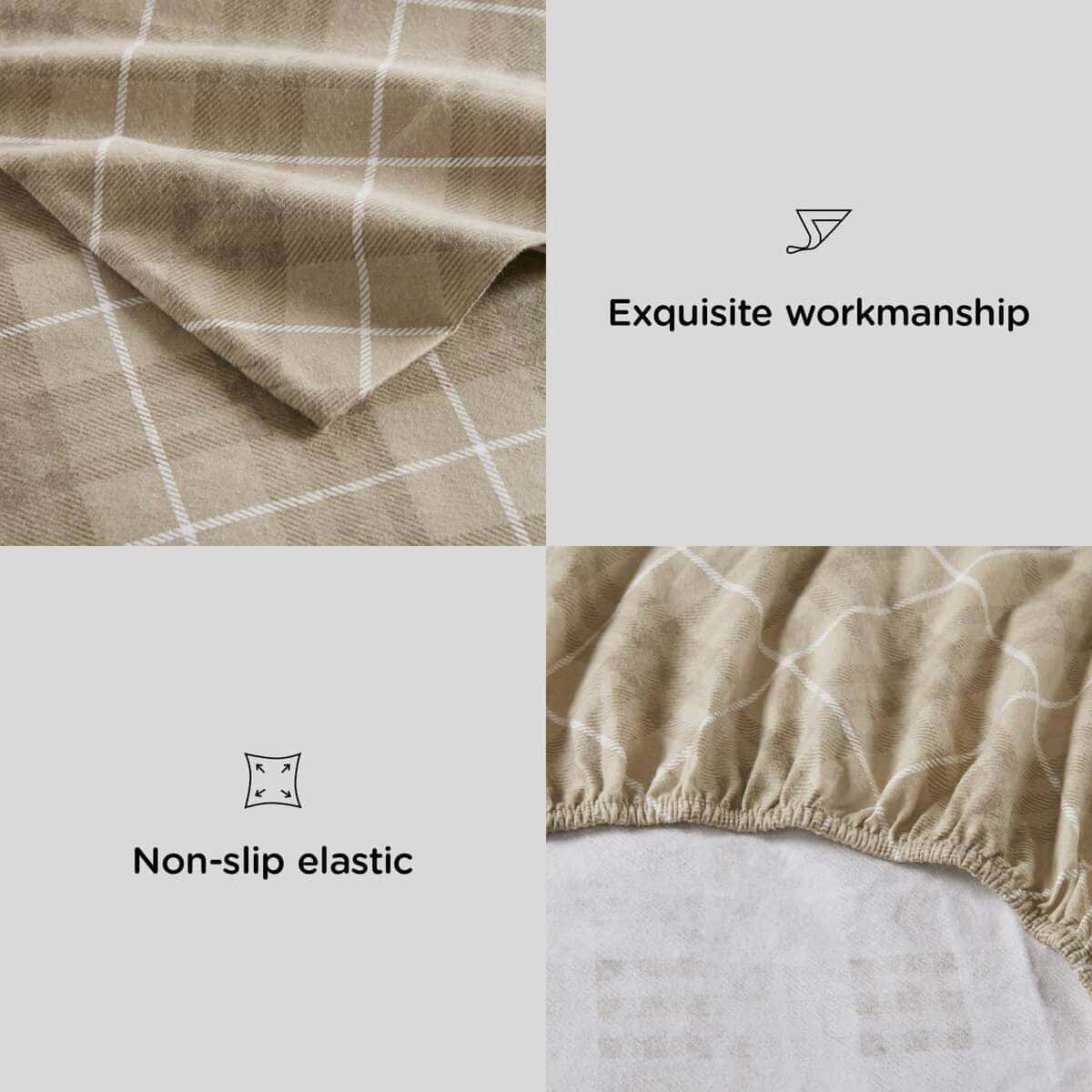 Juego de Sábanas de Franela Codi Tamaño Queen- 4 Piezas - Imagen 5