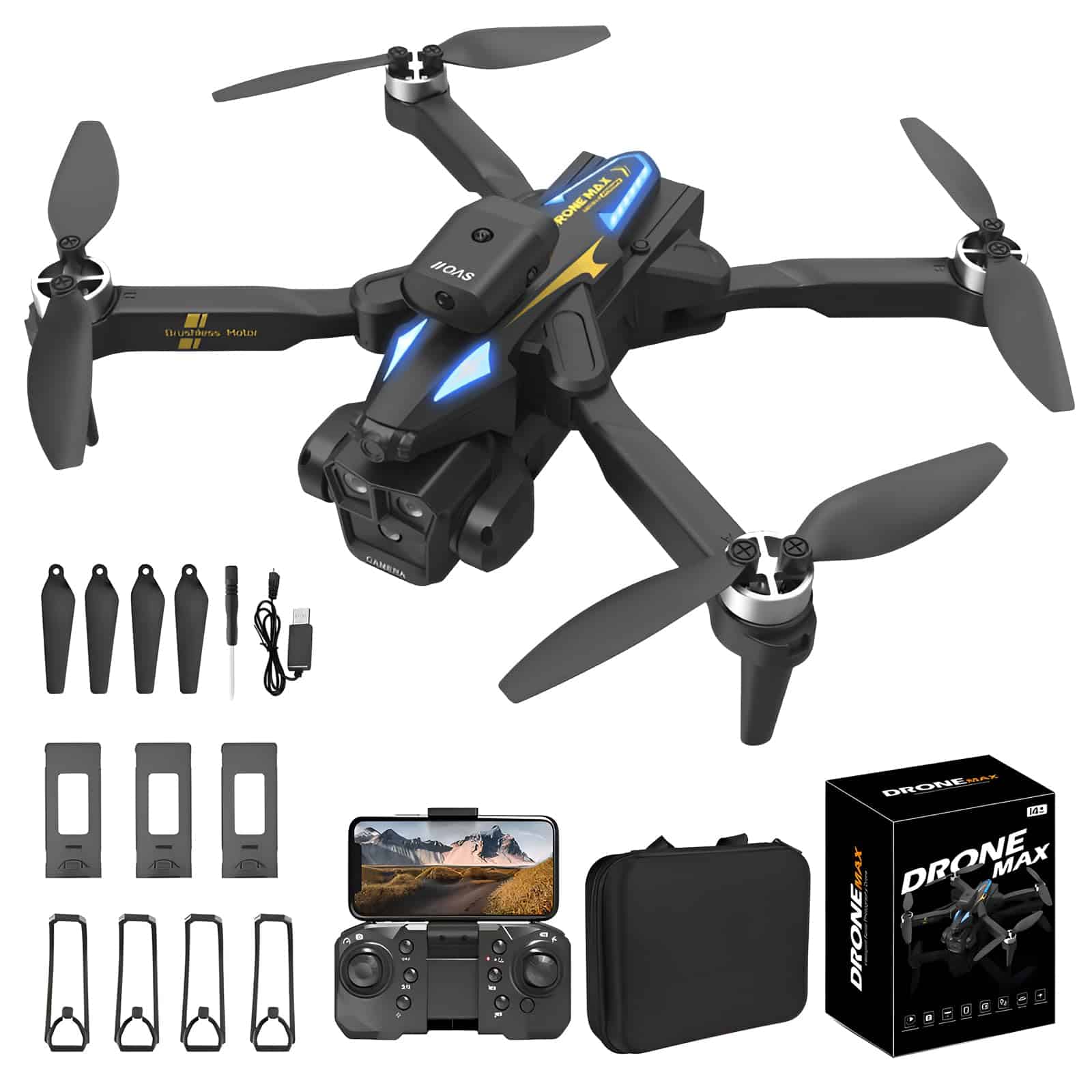 Drone con Cámara - Motor sin Escobillas con Cámara 4k FPV -