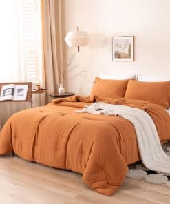 Juego de Edredón King Size Ultra Suave en Color Naranja