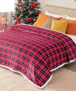 Manta Rosa de Felpa Sherpa del Día de San Valentín,