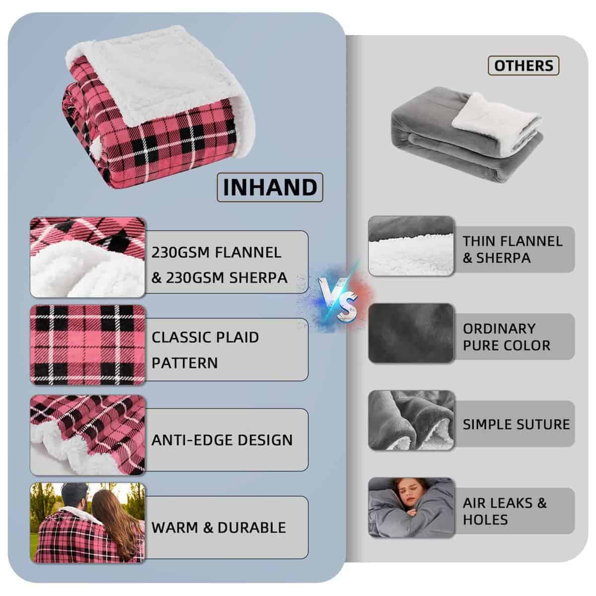 Manta Rosa de Felpa Sherpa del Día de San Valentín, - Imagen 5