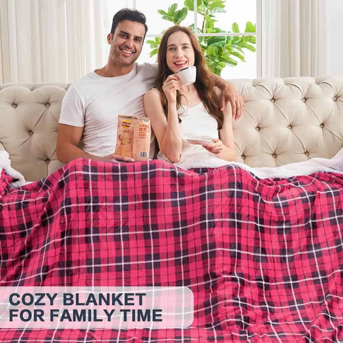 Manta Rosa de Felpa Sherpa del Día de San Valentín, - Imagen 3