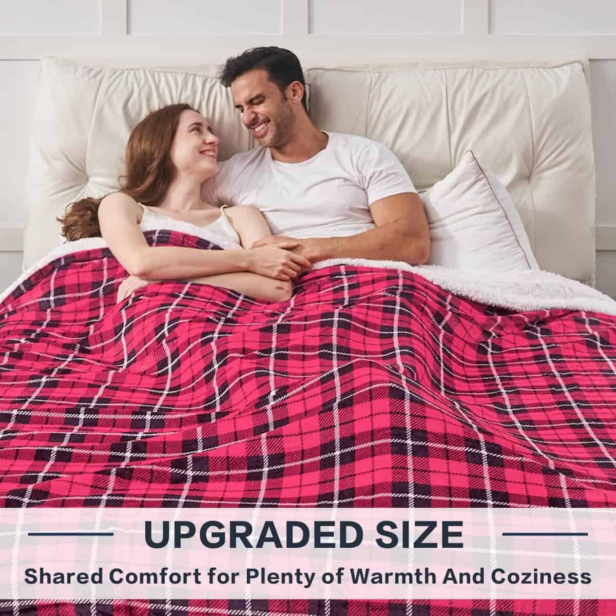 Manta Rosa de Felpa Sherpa del Día de San Valentín, - Imagen 4