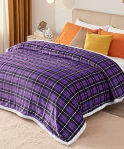 Mantas de Sherpa Morado para Mujer Inhand - Suave y