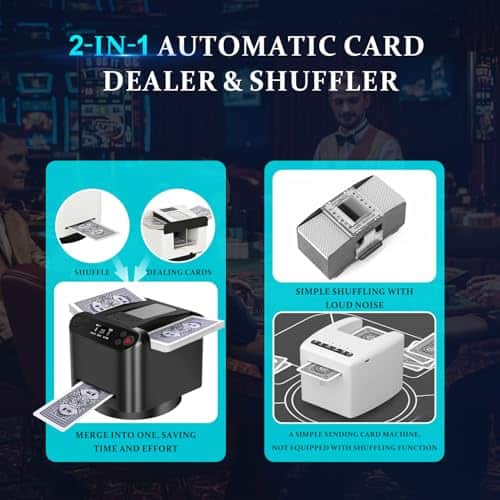 Mezcladora y repartidora de cartas automática con rotación - Imagen 8