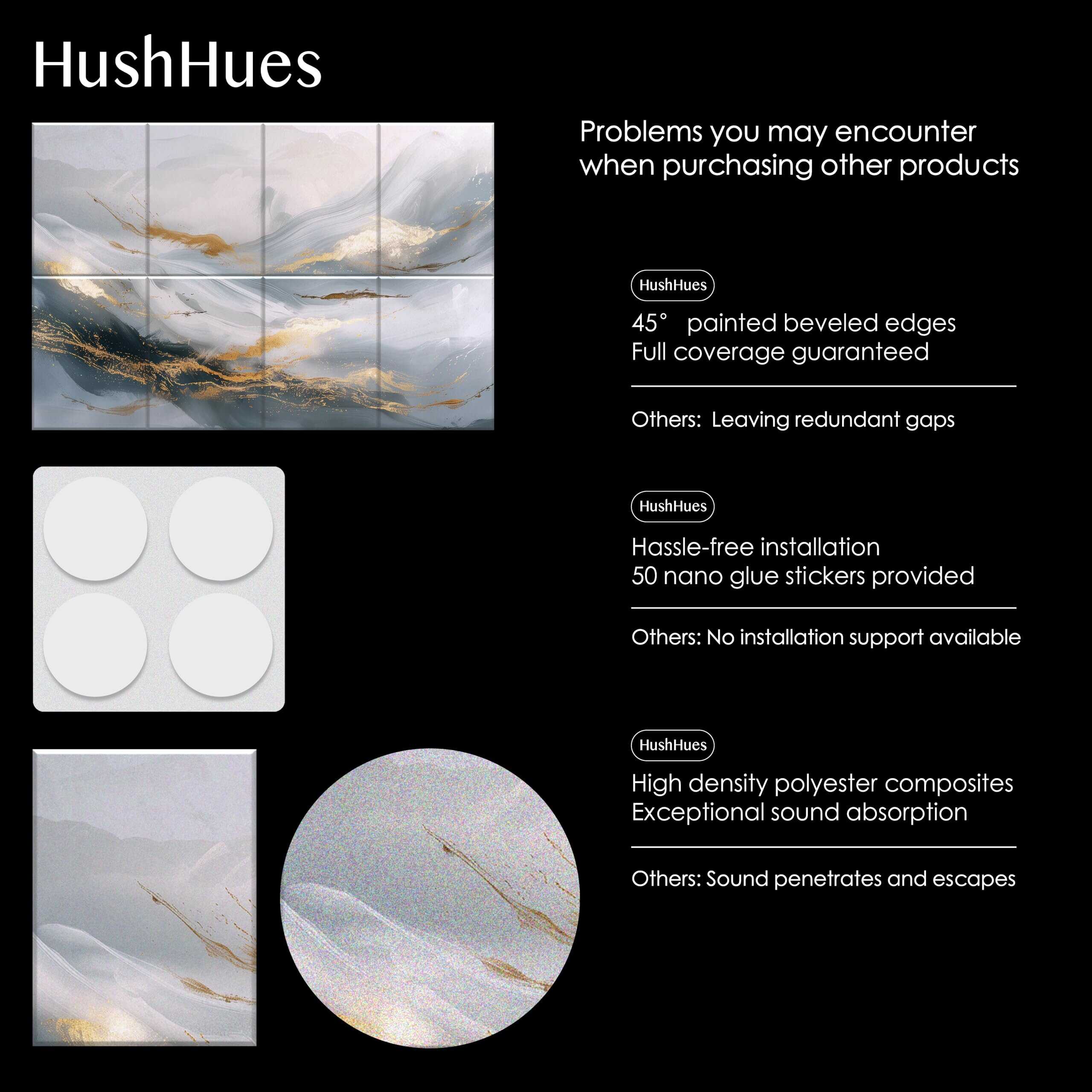 Paneles Acústicos Decorativos HushHues de 8 Piezas 48x32 - Imagen 5