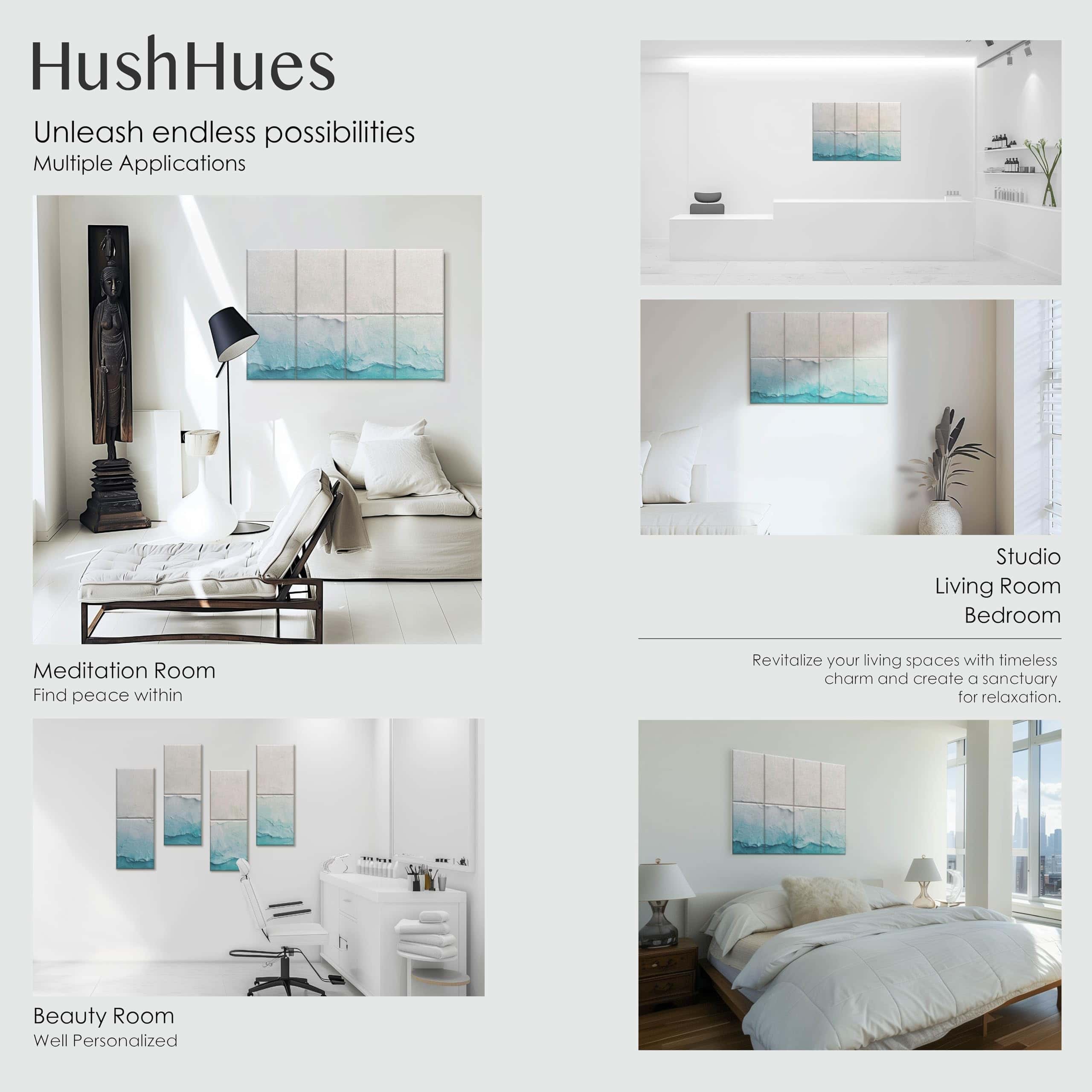 Paneles Acústicos HushHues de 8 Piezas 48x32 Pulgadas - - Imagen 6