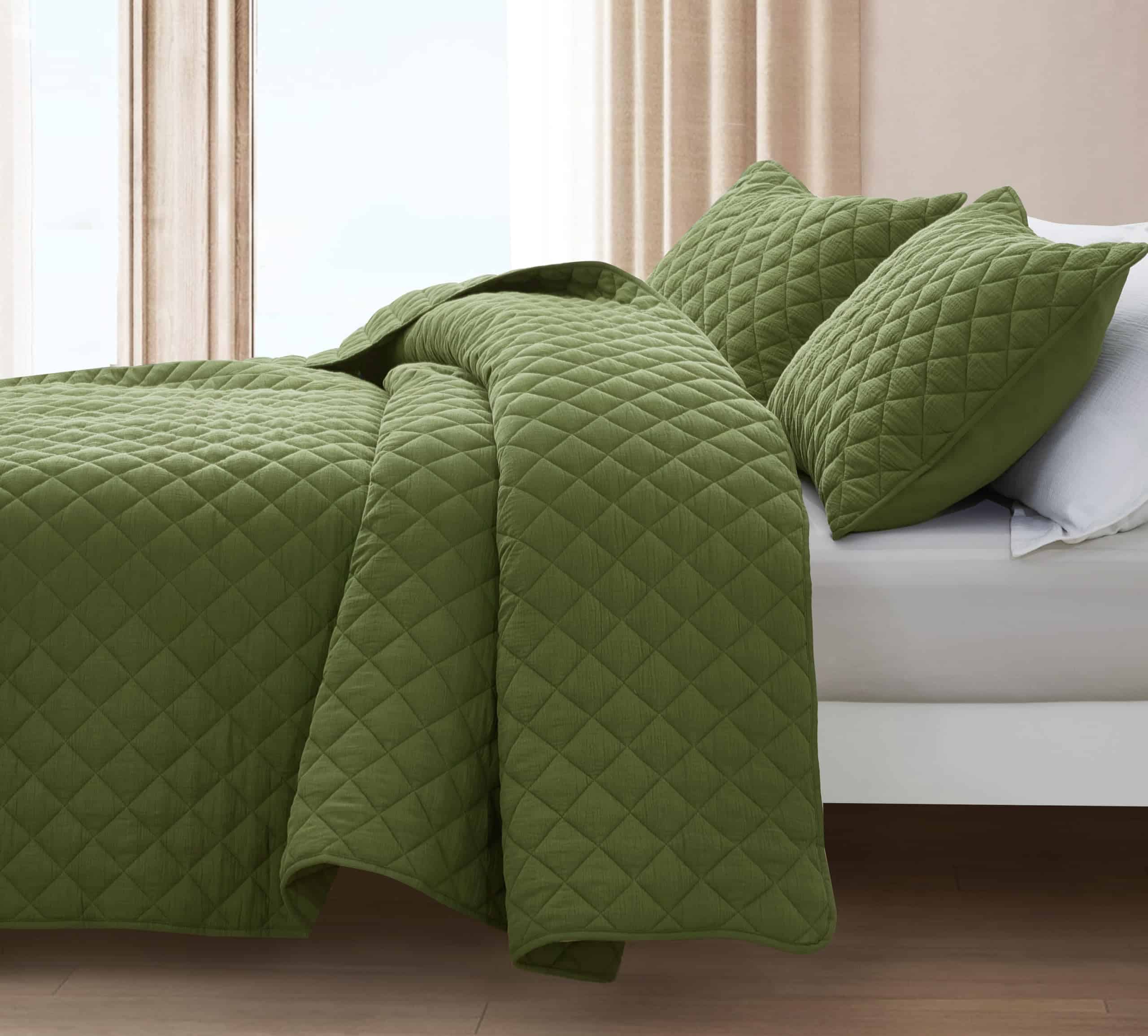 Juego de Edredón Chezmoi Collection de 3 Piezas de Gasa de