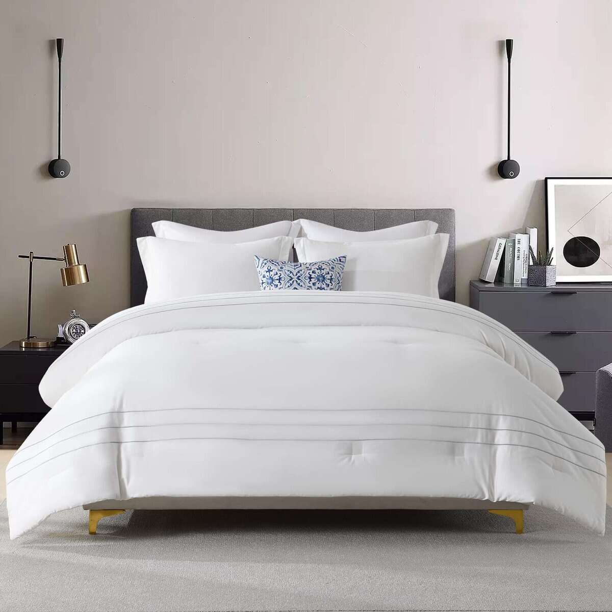 Juego de Edredones de Algodón de Fibra Larga SahSahCasa - Imagen 3