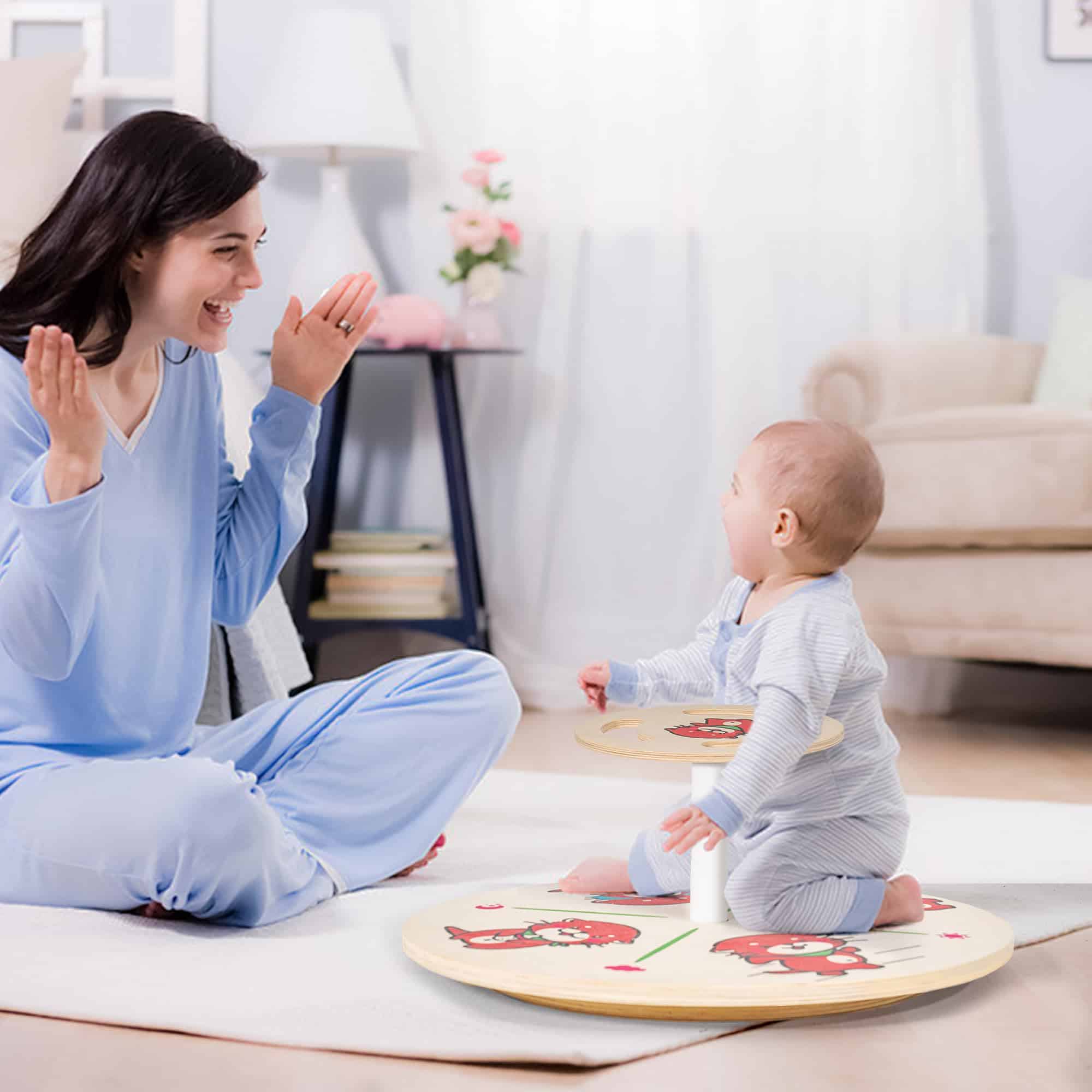 Asiento giratorio de madera INNOPLAY, Juguete de Sentarse y - Imagen 8