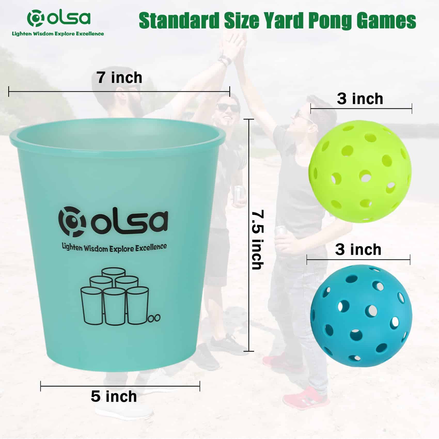 OLSA Giant Yard Pong Juegos al Aire Libre, Juegos de - Imagen 3