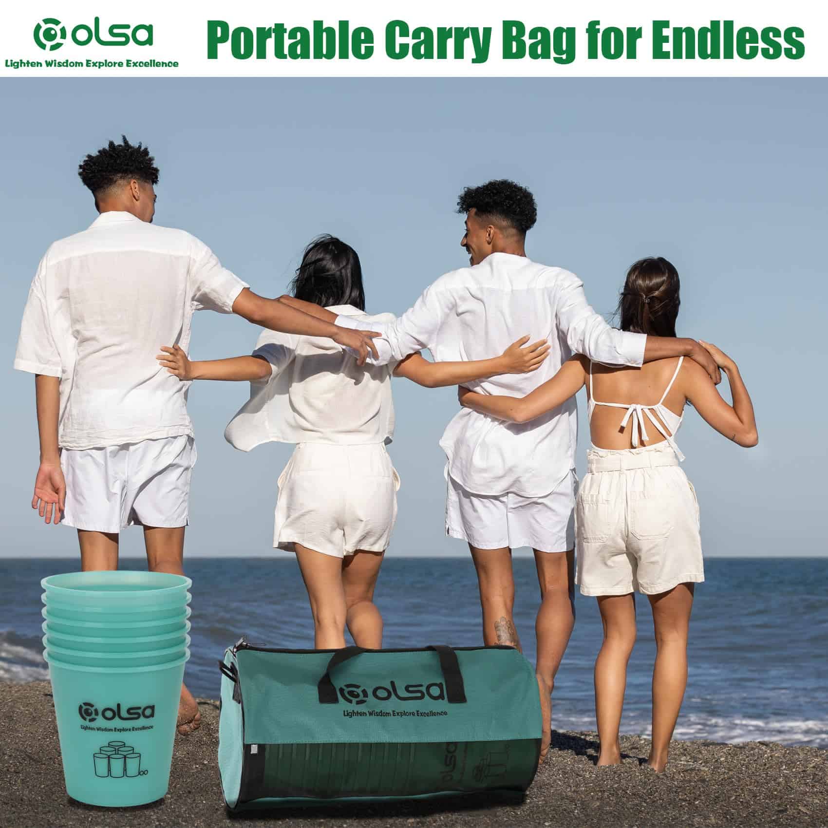 OLSA Giant Yard Pong Juegos al Aire Libre, Juegos de - Imagen 7