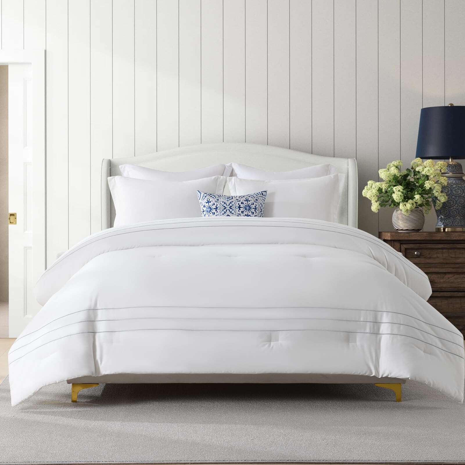 DDUOXIN Juego de Edredón de Lujo de Algodón Queen - Juego - Imagen 3