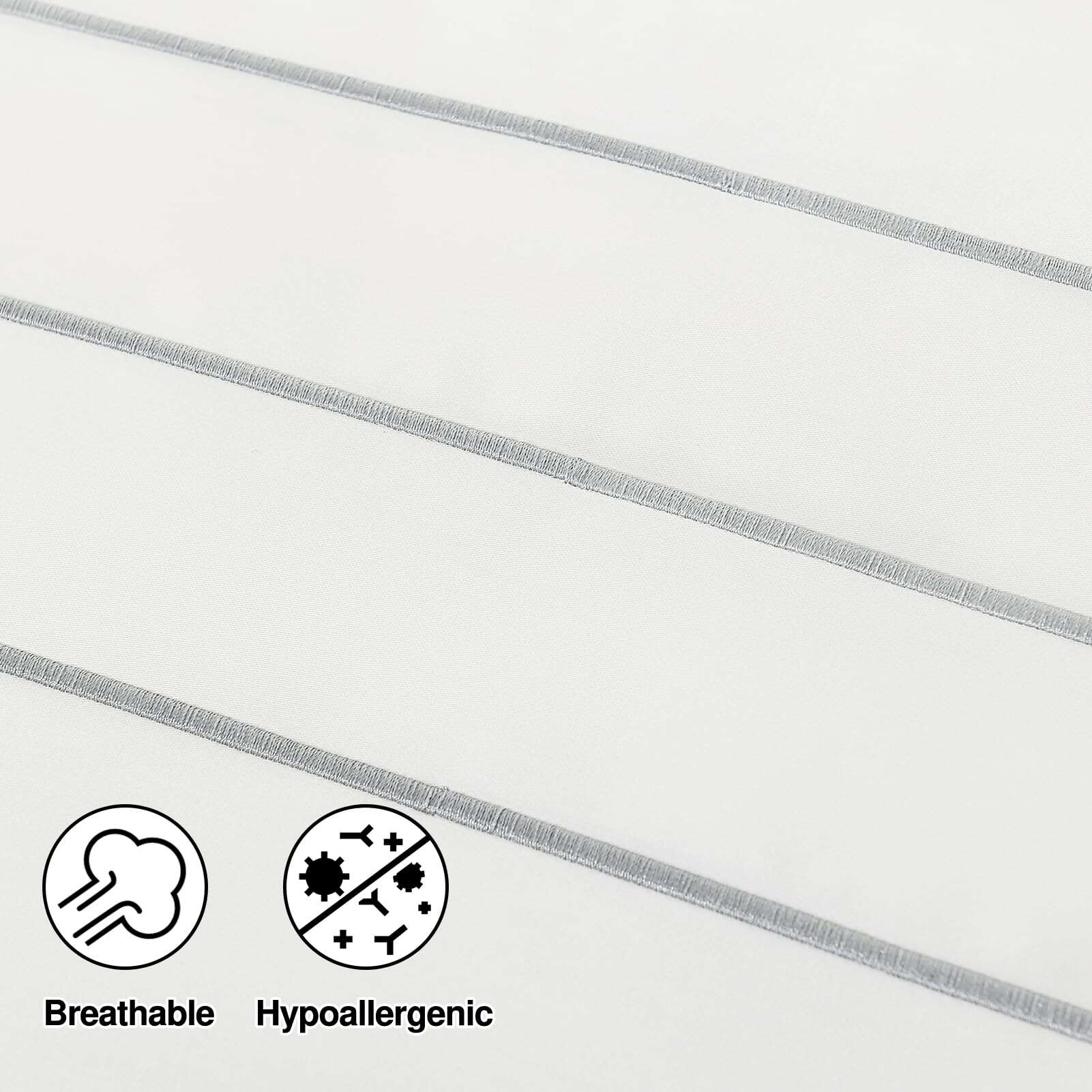 DDUOXIN Juego de Edredón de Lujo de Algodón Queen - Juego - Imagen 7