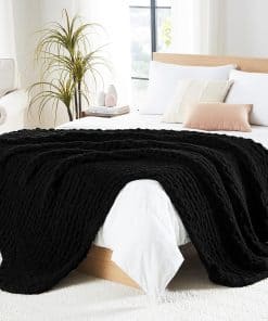 Manta de Punto Grueso L'AGRATY: Manta de -Negro