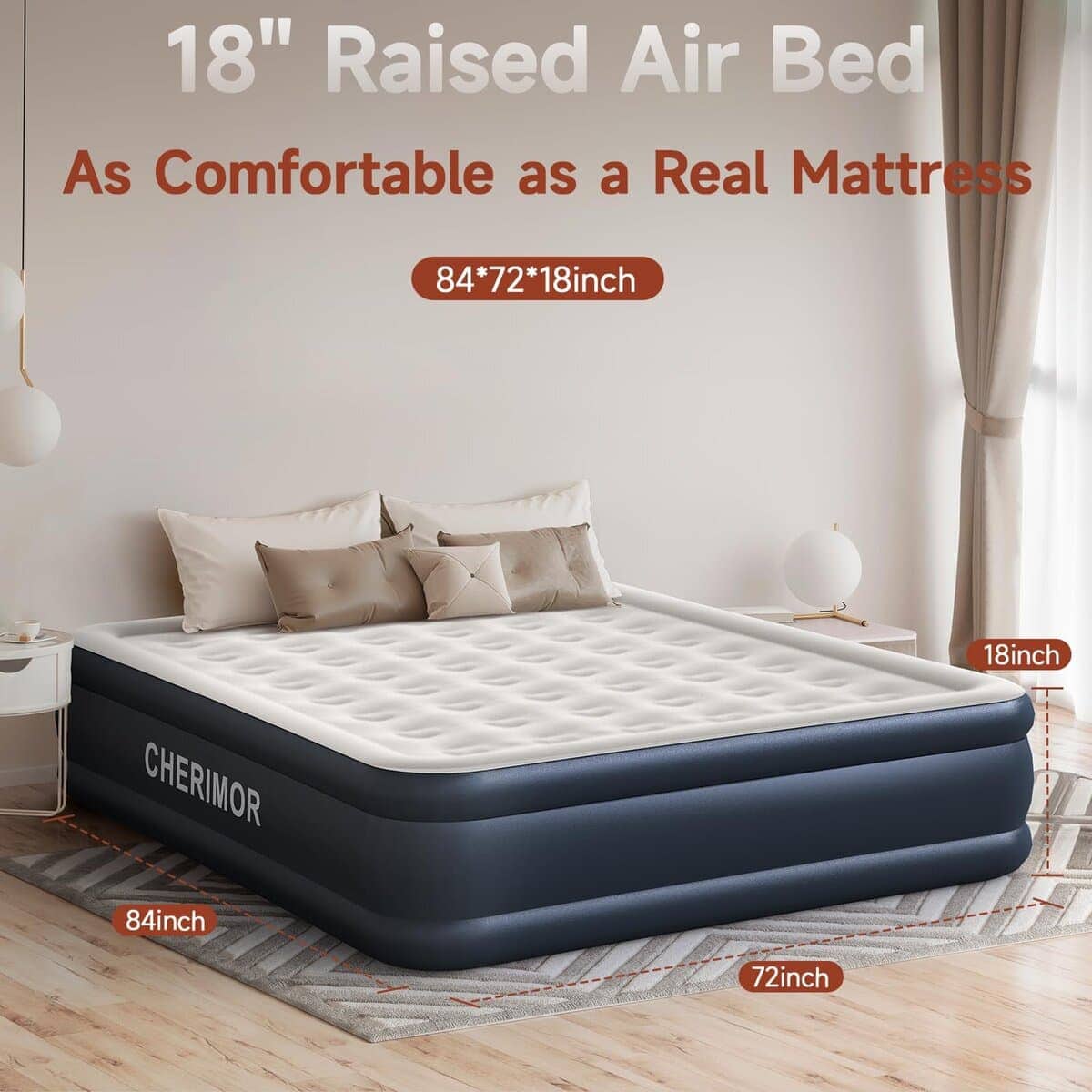Colchón de Aire CHERIMOR California King con Bomba - Imagen 7