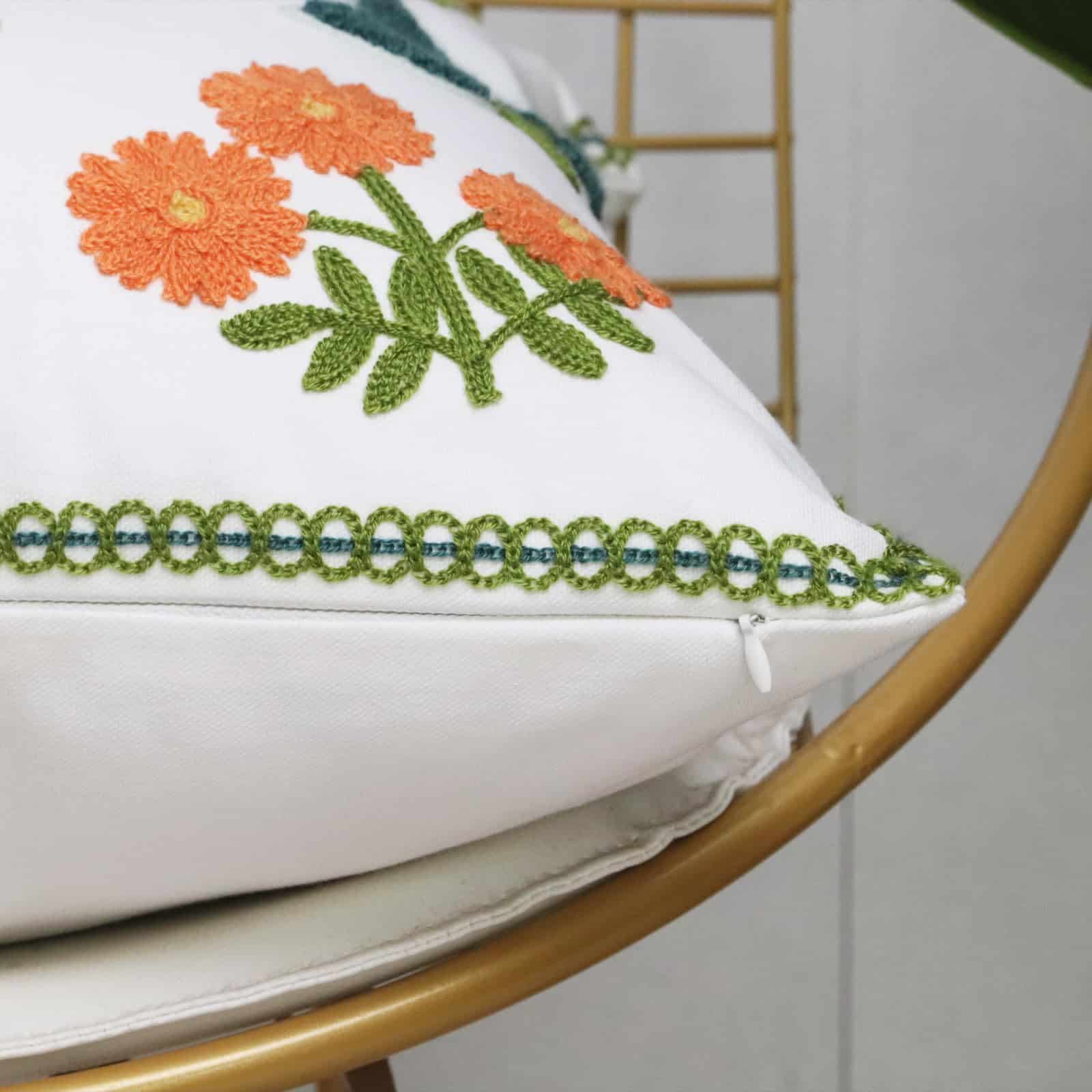 Juego de 2 Fundas de Cojín Decorativas -Flor-D - Imagen 8