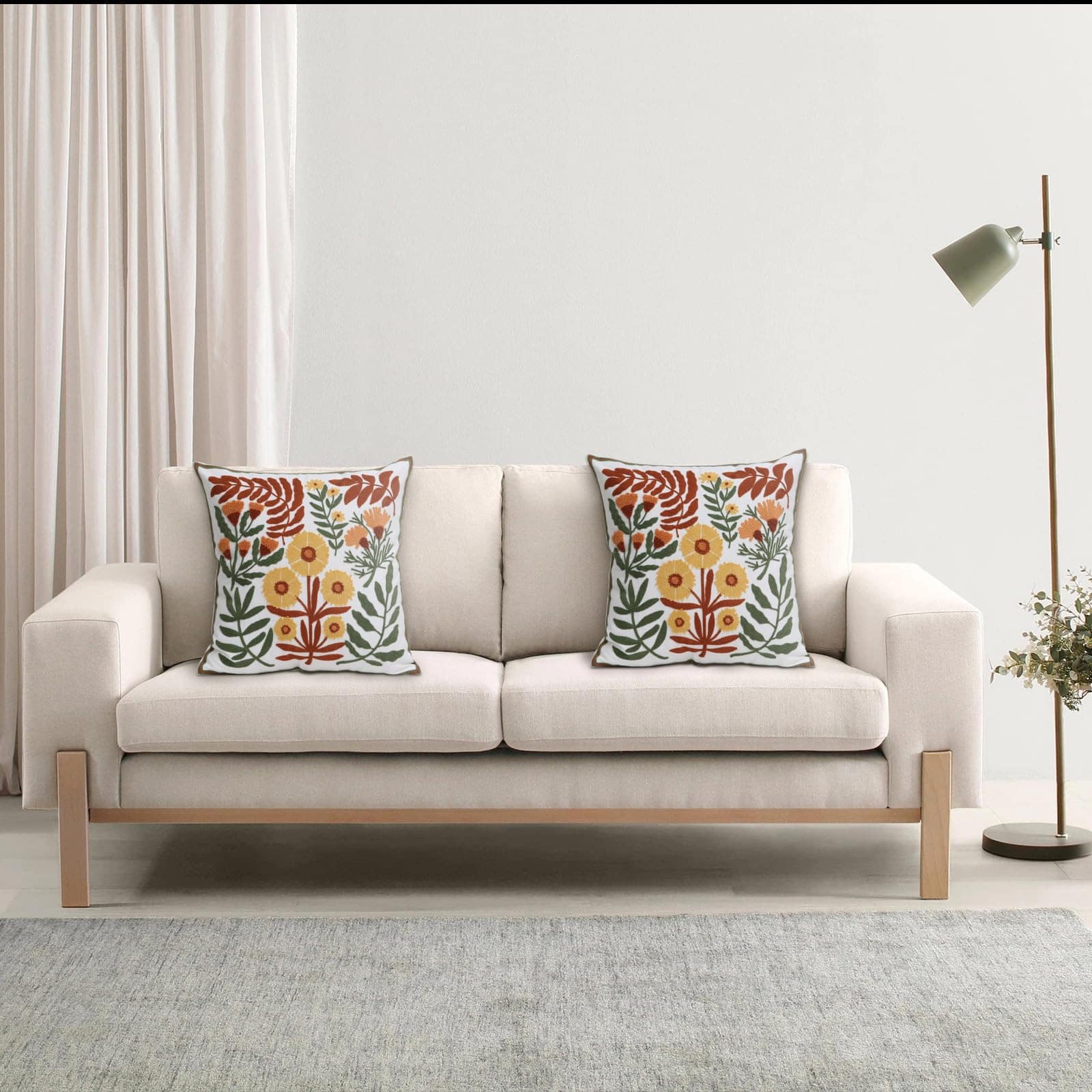 Set de 2 Fundas de Cojín Decorativas -Flor de Diente de León - Imagen 5