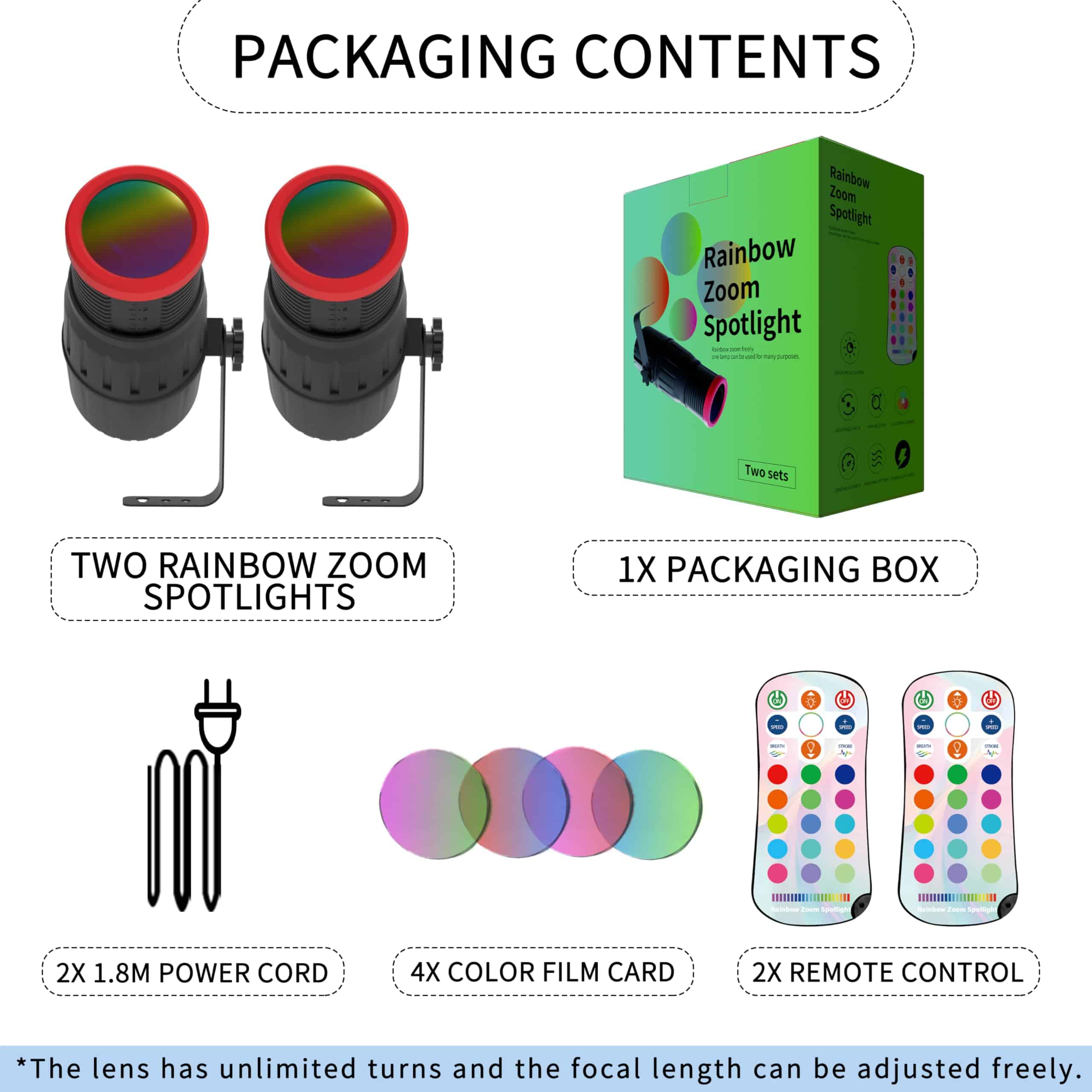 Foco Pinspot con Control Remoto, 18W de Enfoque Manual, - Imagen 7