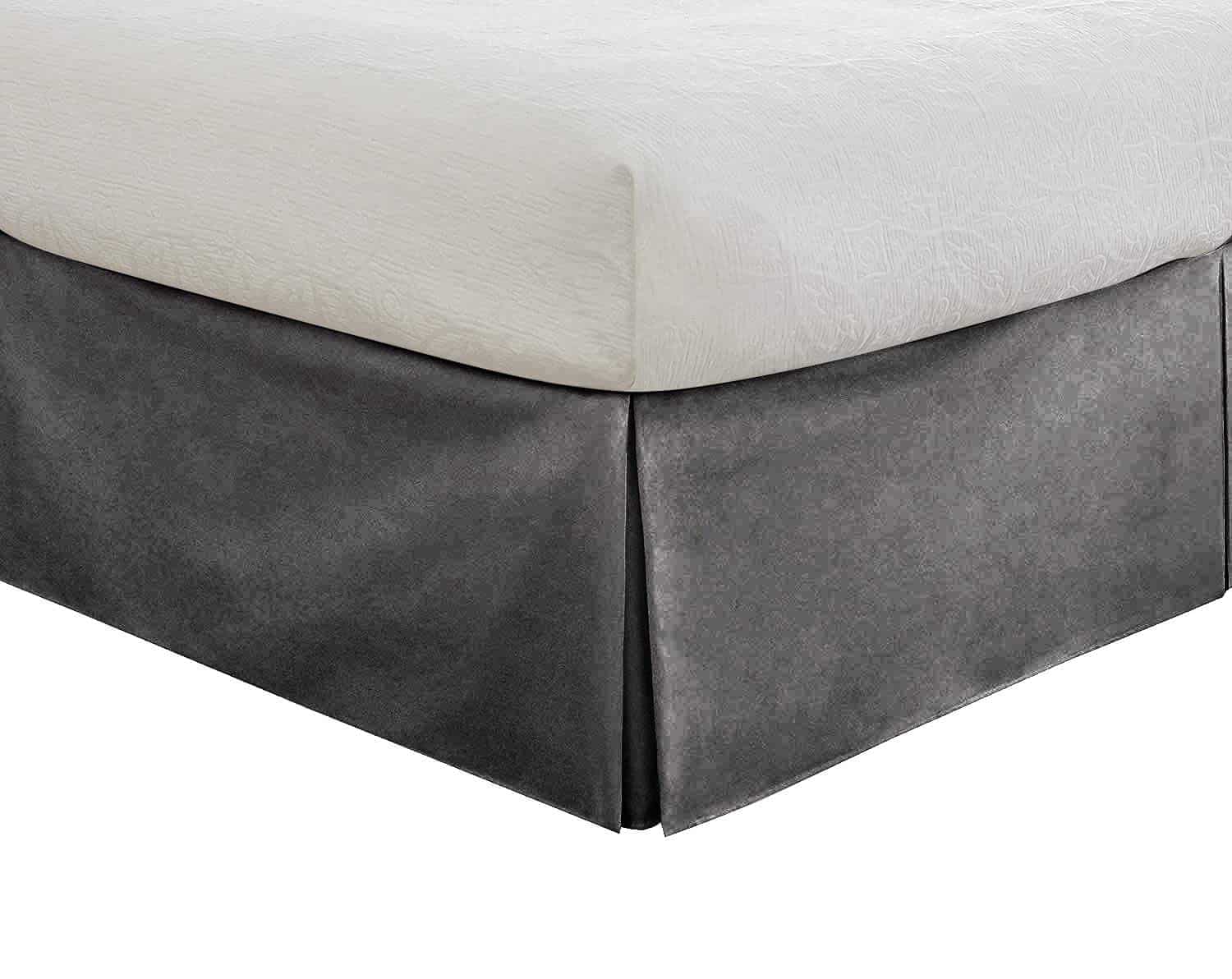 Falda de cama plisada tamaño California King con esquinas - Imagen 3