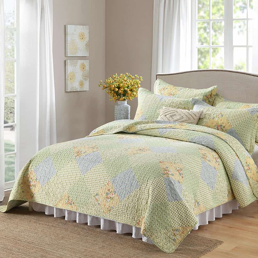 Colcha King Size Toldlove, Juego de Colcha King Floral